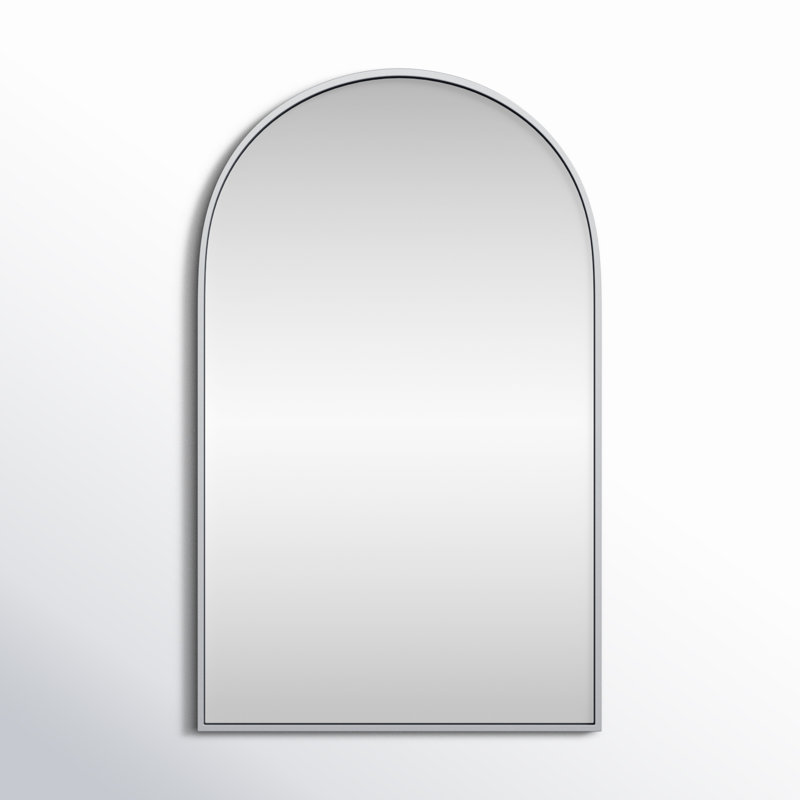 Sabine Metal Arch Wall Mirror, Silver, 36" x 22"