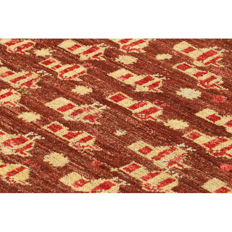 Burano Handmade Kilim Wool Animal Print Area Rug, Runner 3' x 12'