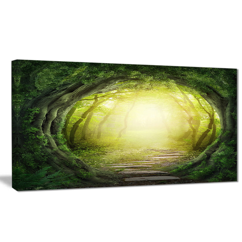 «Magic Green Forest», impression sur toile tendue, H 16 po x l 32 po x P 1 po