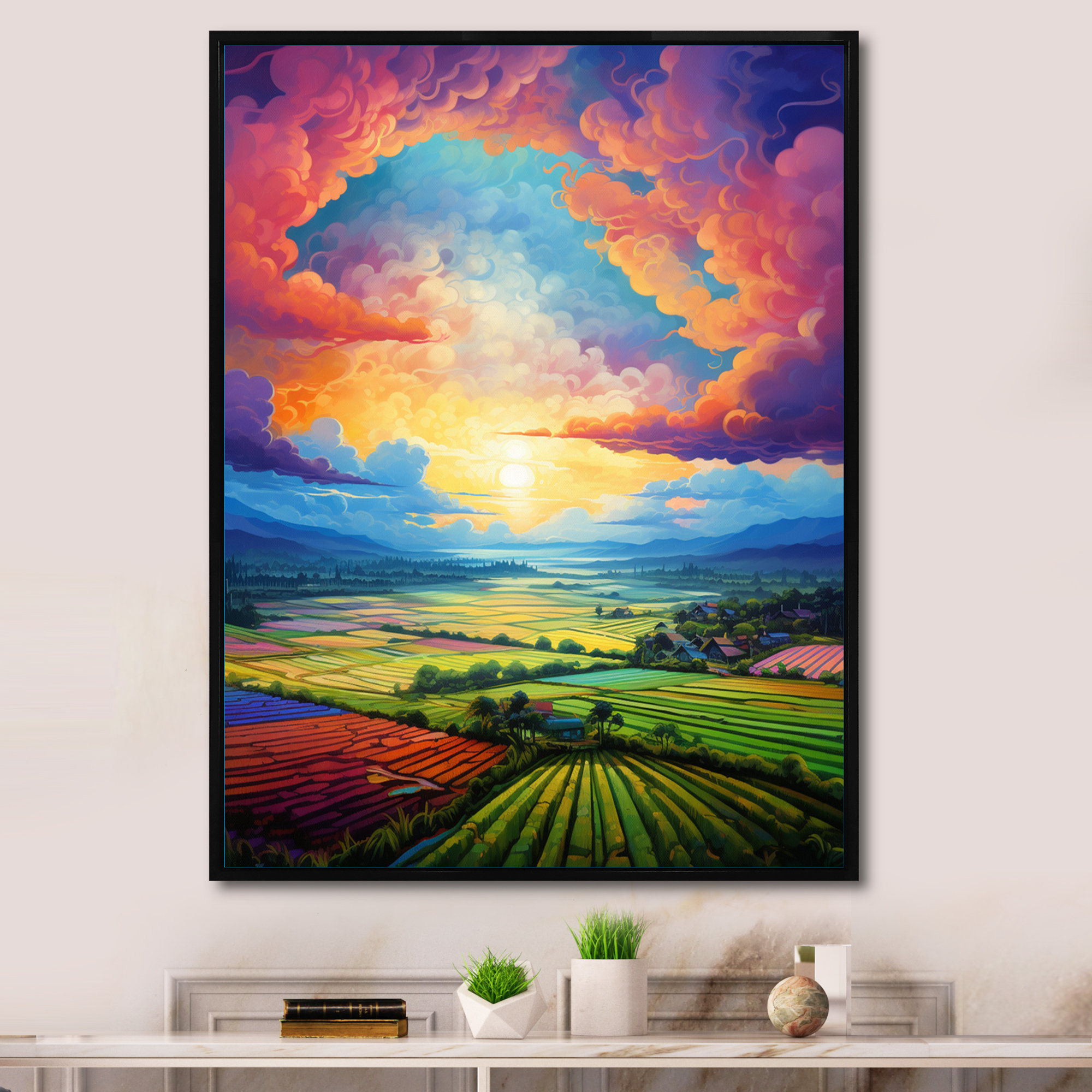 Ebern Designs Majestic Sunset Over Idyllic Countryside - Print ...