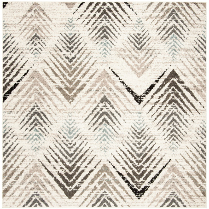 Adey Performance Geometric Rug, Square 6'7"