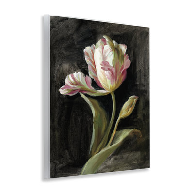  Tulipe sur plaque murale noire par Danhui Nai