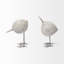 Sculpture oiseau en résine blanc cassé