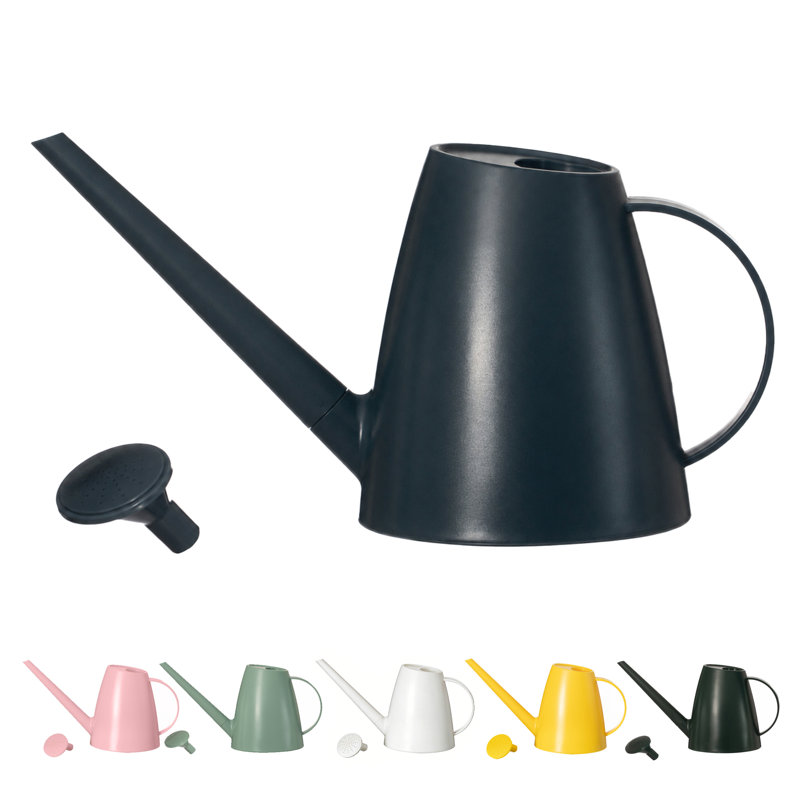 Arrosoir moderne en plastique avec bec long et étroit détachable et arroseur pour plantes d'intérieur, conçu pour un déversement contrôlé et une manipulation facile, capacité de 1,8 litre, bleu