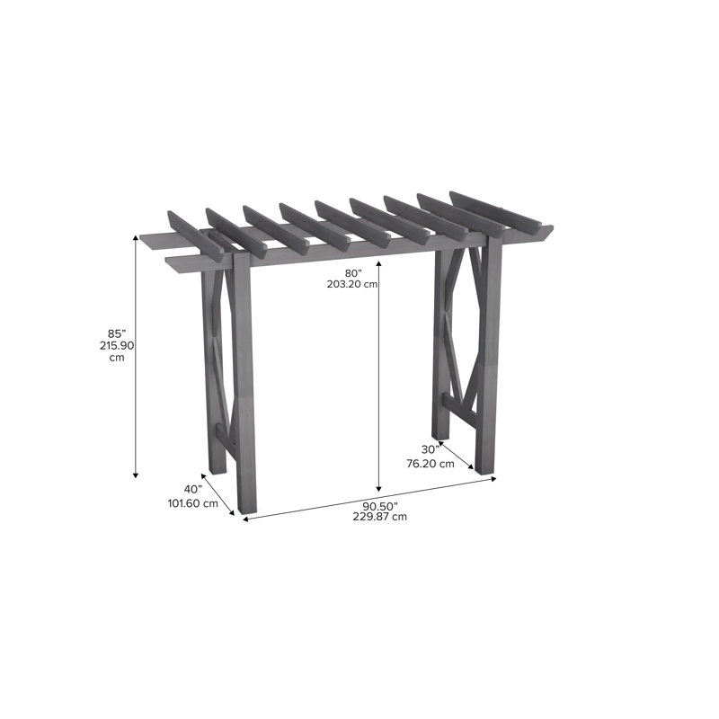 Summerwood Charcoal Black Cedar Garden Arbor