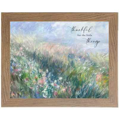 Grateful For The Little Things Floral Art Picture