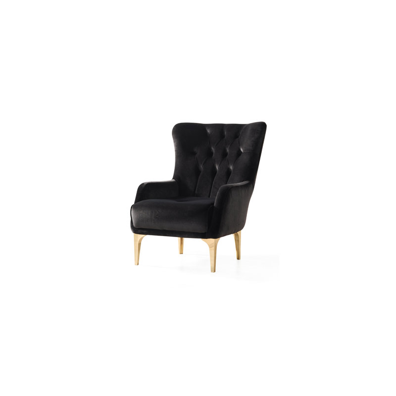 Chaise de style moderne, Polyester noir