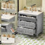 Armoire de salle de bain 30 po avec lavabo en céramique 30 po et 3 tiroirs-1917901379