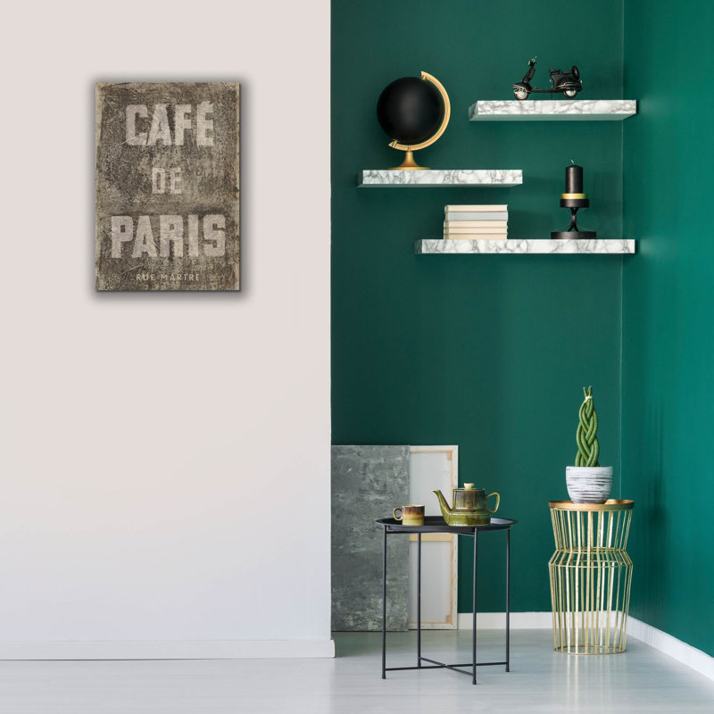 Art mural épique Graffiti «Cafe De Paris» par Wild Apple, 18 po x 26 po, H 26 po x l 18 po