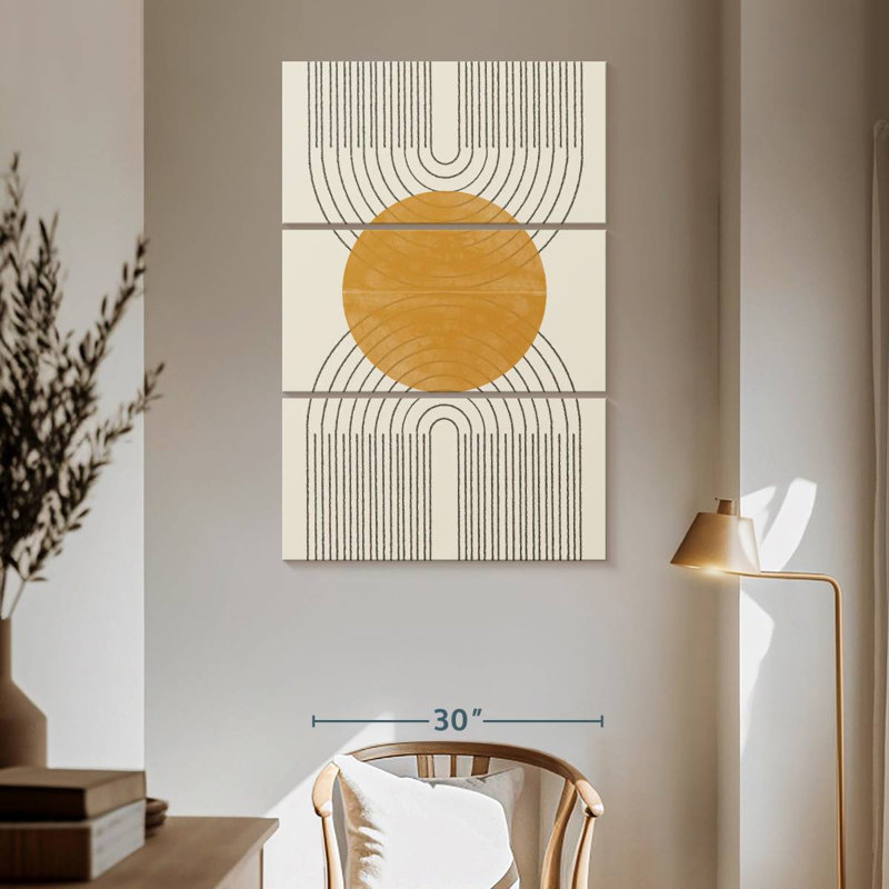 Avery Minimal Line Arch Gold Sun, 65" H x 42" W