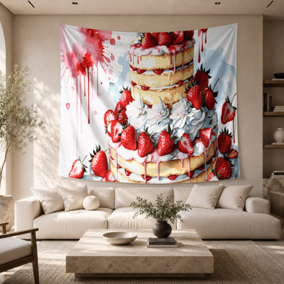 Tapisserie murale Desserts Strawberry shortcake