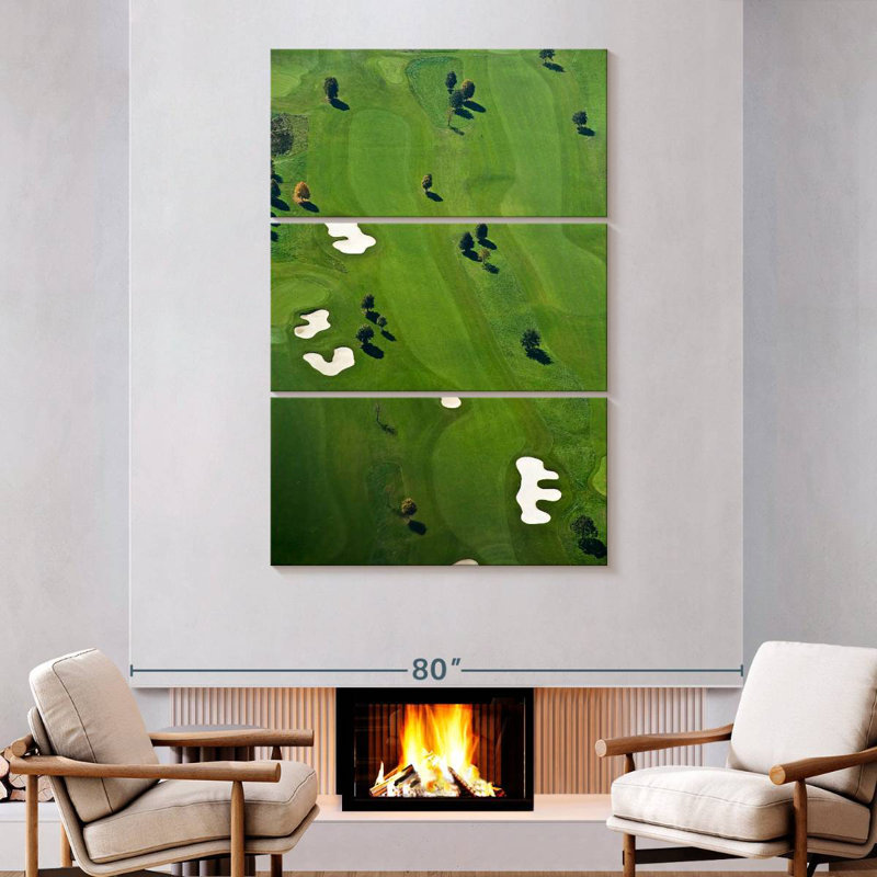 Sireci Golf Course From Above, 74" H x 48" W