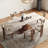 Sintered Stone Solid Wood Oak Solid + Manufactured Wood brown Dining Table-106923705