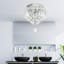 2 Light Flush Mount Ceiling Light – Wide Chrome Finish with Crystal Accents, Bright Ambient Lighting for Hallway, Kitchen, or Bedroom-1376700644