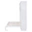 Grand lit escamotable mural avec armoires supérieures, blanc - Lit de rangement mural peu encombrant-1260291053-1260291052