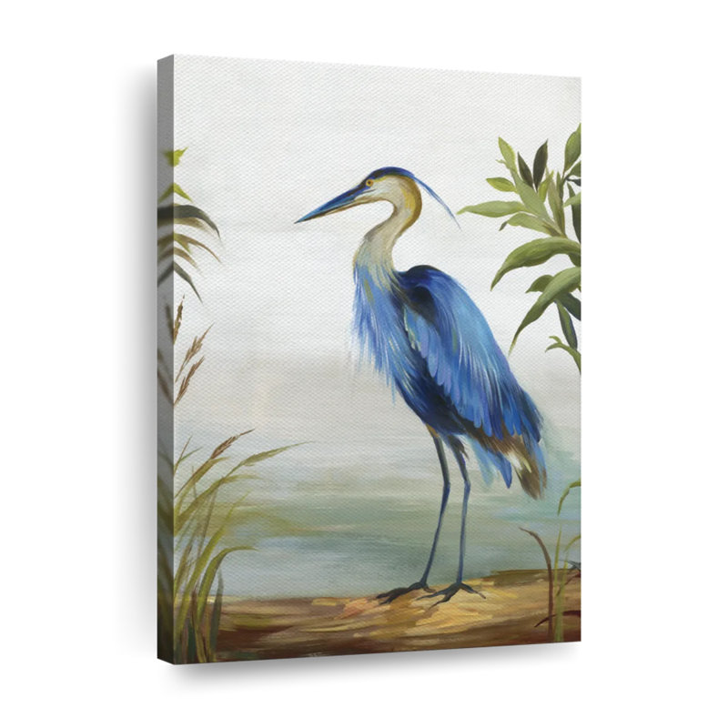 «Blue Heron», reproduction sur toile, H 48 po x l 32 po x P 1,25 po