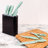 8Pc PP Knife Set With Universal Block Knife Block, Grey-77295160