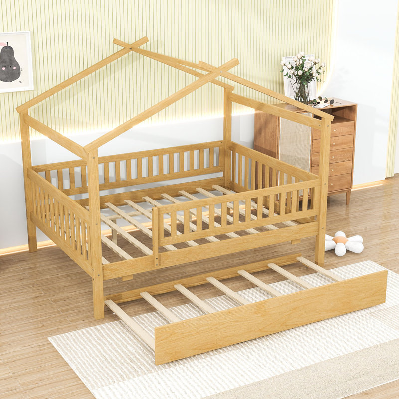 Iakup Kids Full with Trundle, Natural