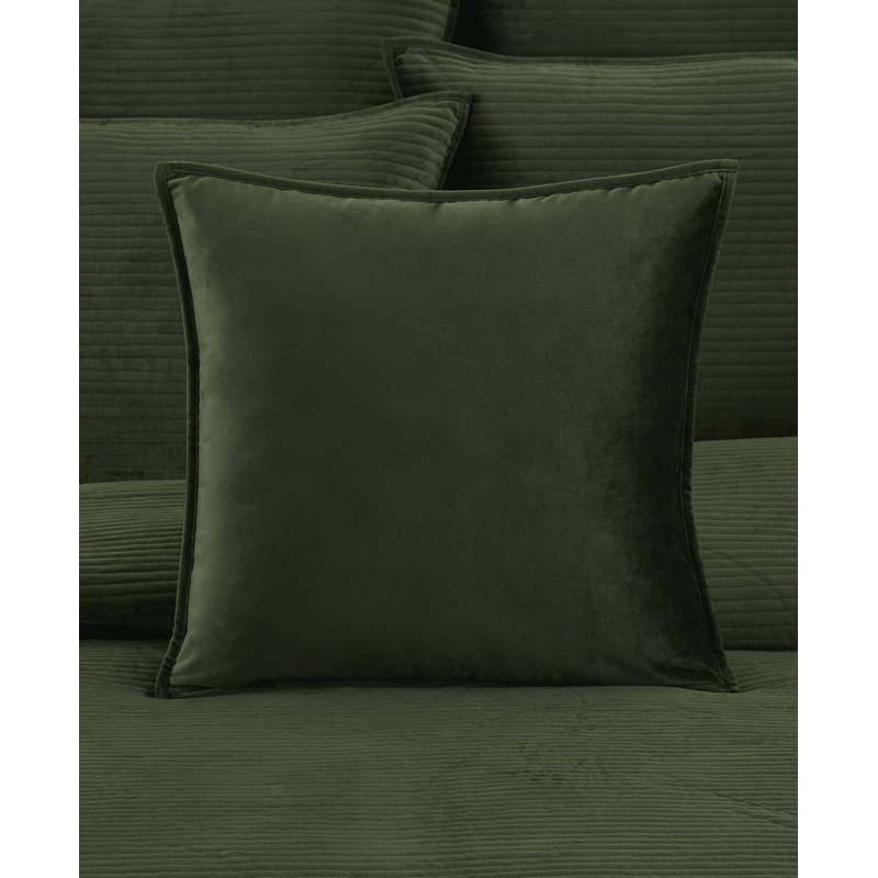 Housse de coussin décoratif carré Townsend, Vert forêt
