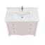 Meuble-lavabo 42 po en bois massif avec comptoir en marbre d'ingénierie 1 po, lavabo simple-2051644097