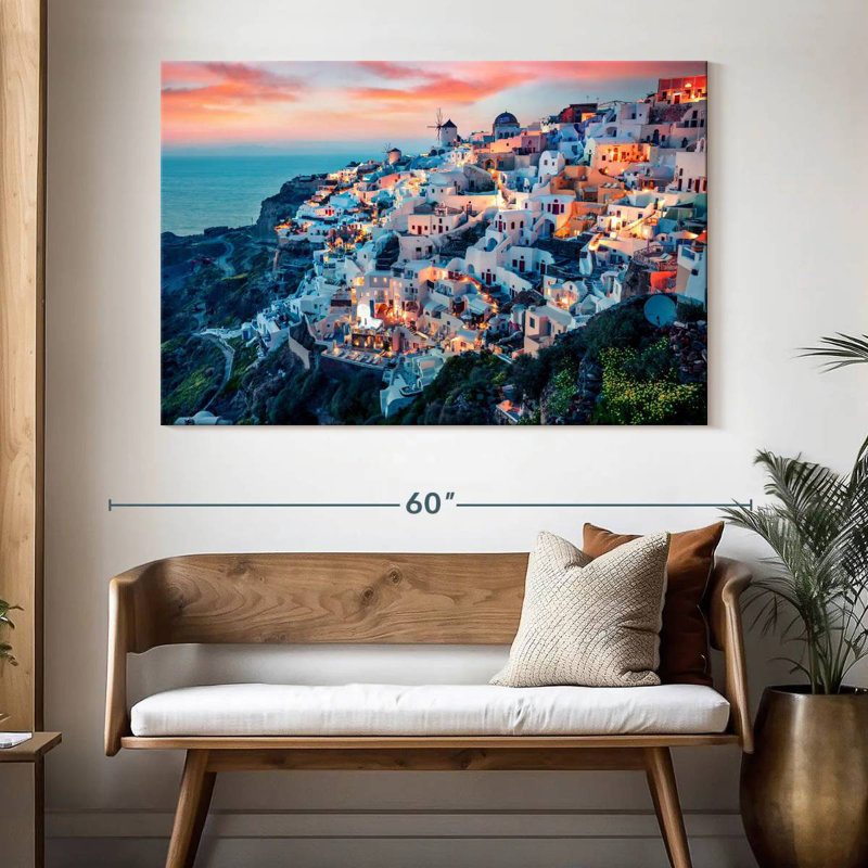 Hannes Famous Oia Village, 34" H x 51" W