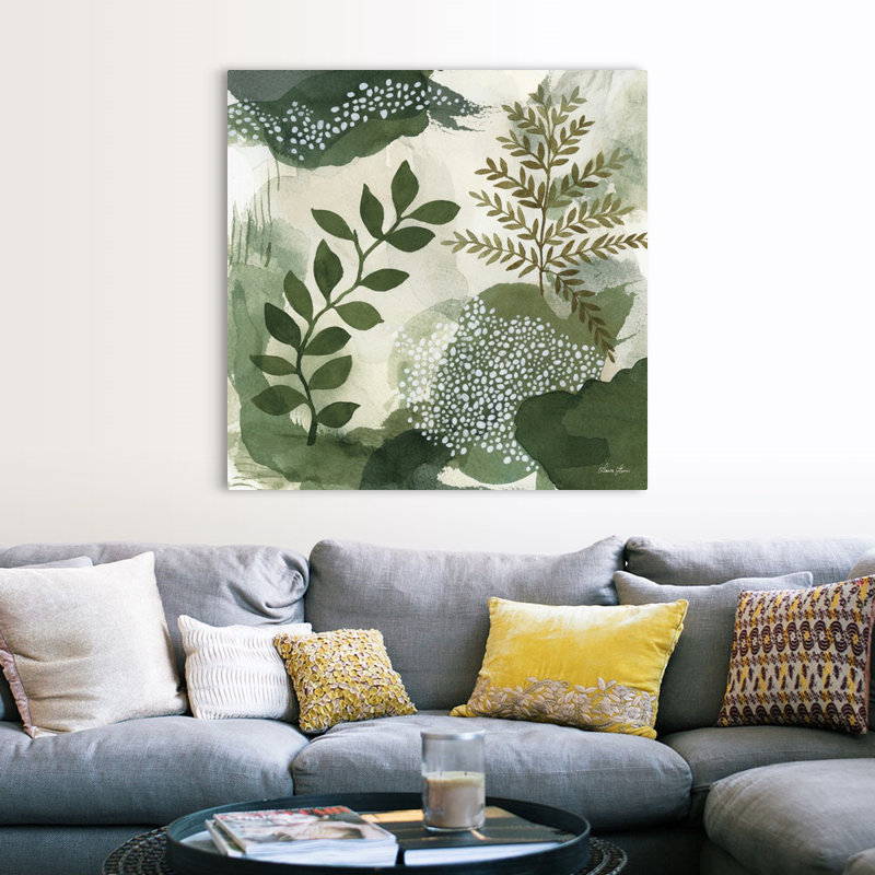 Art mural sur toile Woodland Walk I, H 48 po x l 48 po, Toile tendue