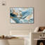 Golden Wave II, reproduction d'art encadrée bleue et dorée par Art Remedy, cadre argenté, 54 x 36-17843704-17843707