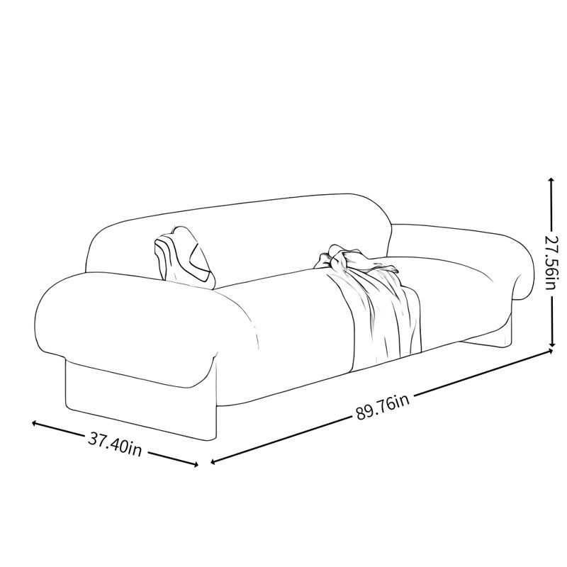 Modern Simple Cherry Wood Sofa
