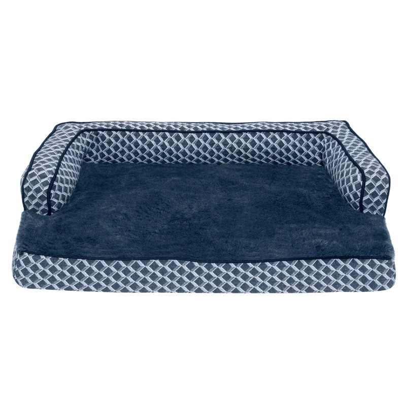 Diamond Blue Orthopedic Foam Comfy Couch Pet Bed, Medium