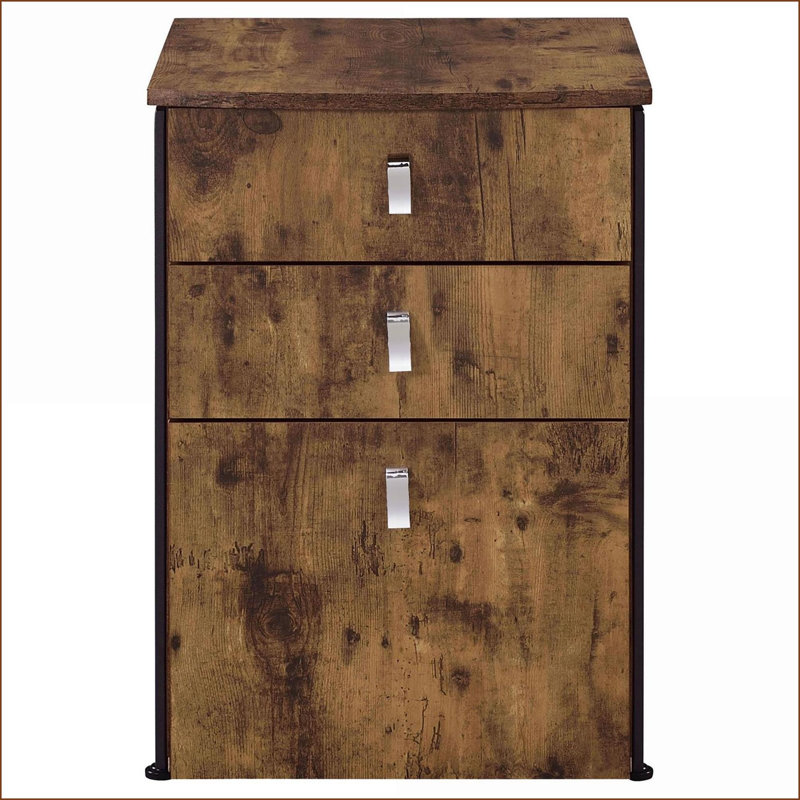 Classeur à 3 tiroirs classeur antique avec rangement format lettre | Ferme rustique | Bureau
