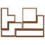 Wall Cube With Shelf 96 X 12 X 64 Cm Engineered Wood-2007197982