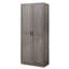 Armoire de rangement moderne Cornelia avec 4 tablettes fixes et réglables de couleur grise-819760020
