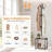 Black Freestanding Corner Coat Rack Integrating Bench, Shoe Rack And Stool, Tree-Shaped With Shelf, Ideal For Hanging Hats And Bags In Foyer.