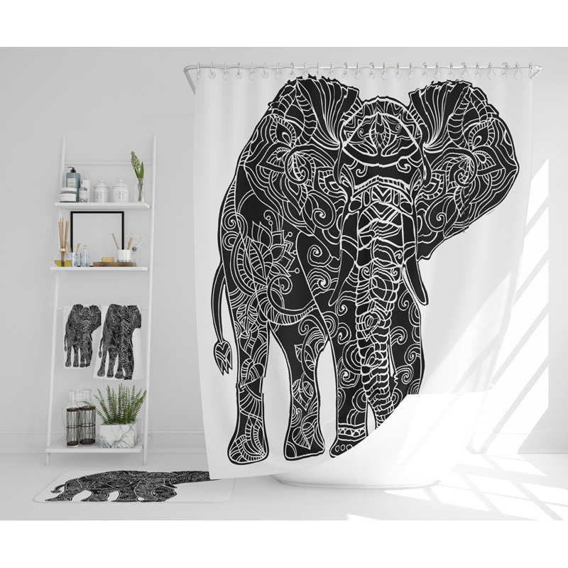 Nelsi Polyester Shower Curtain Set