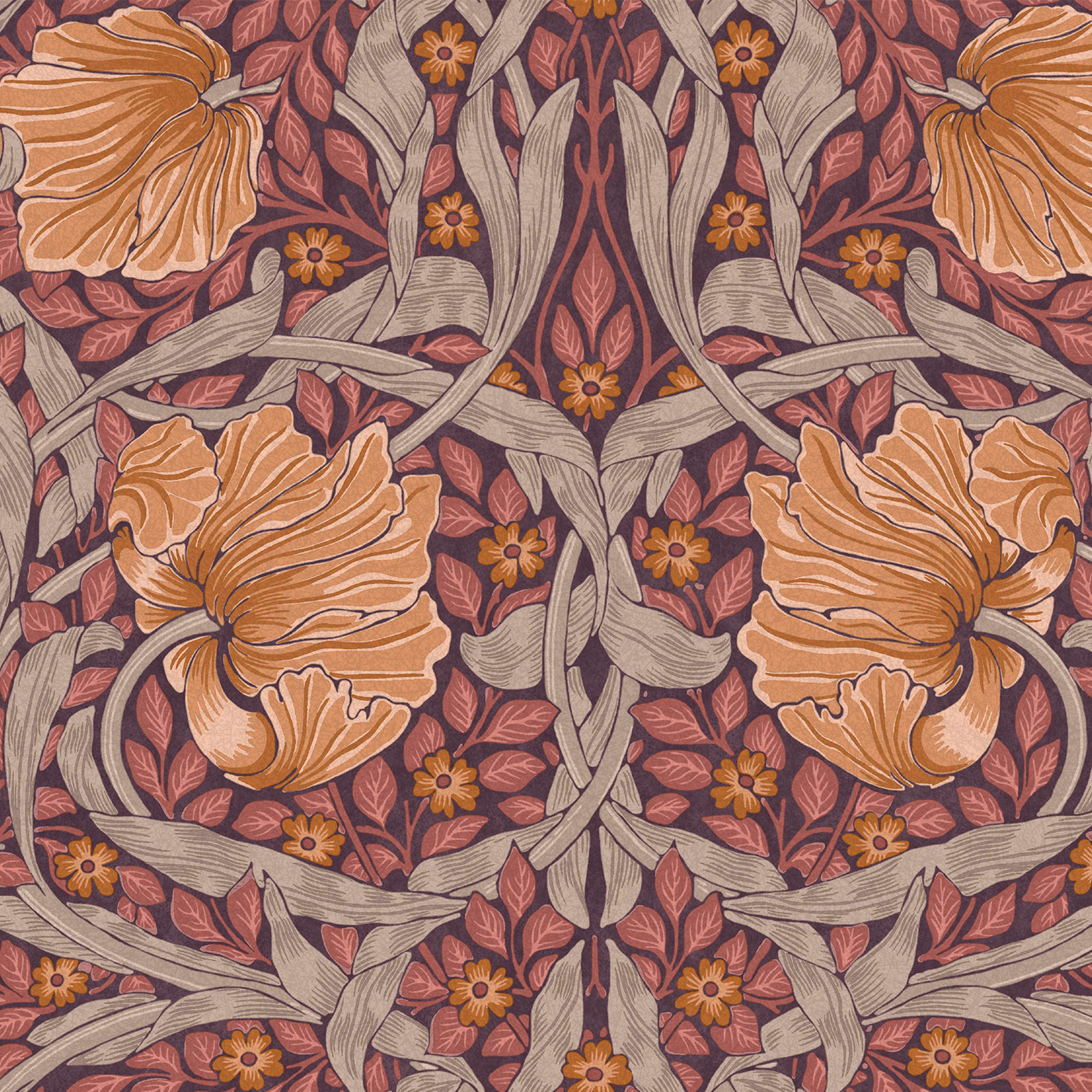 Nilda Floral Wallpaper, Pimpernel Plum
