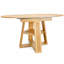 Table de salle à manger ronde extensible de 110 à 150 cm pour 4 à 6 personnes, table de cuisine transformable en ovale avec rallonge amovible, piètement en croix et tablette de rangement-2072055103
