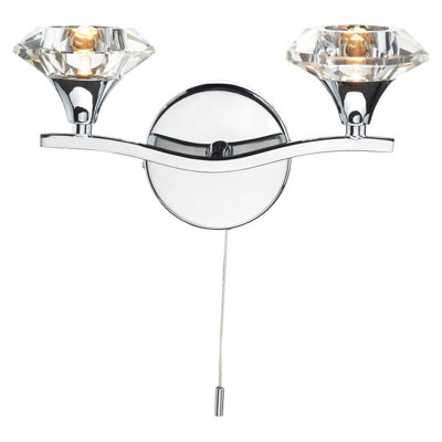 Chrome LED Armed Sconce