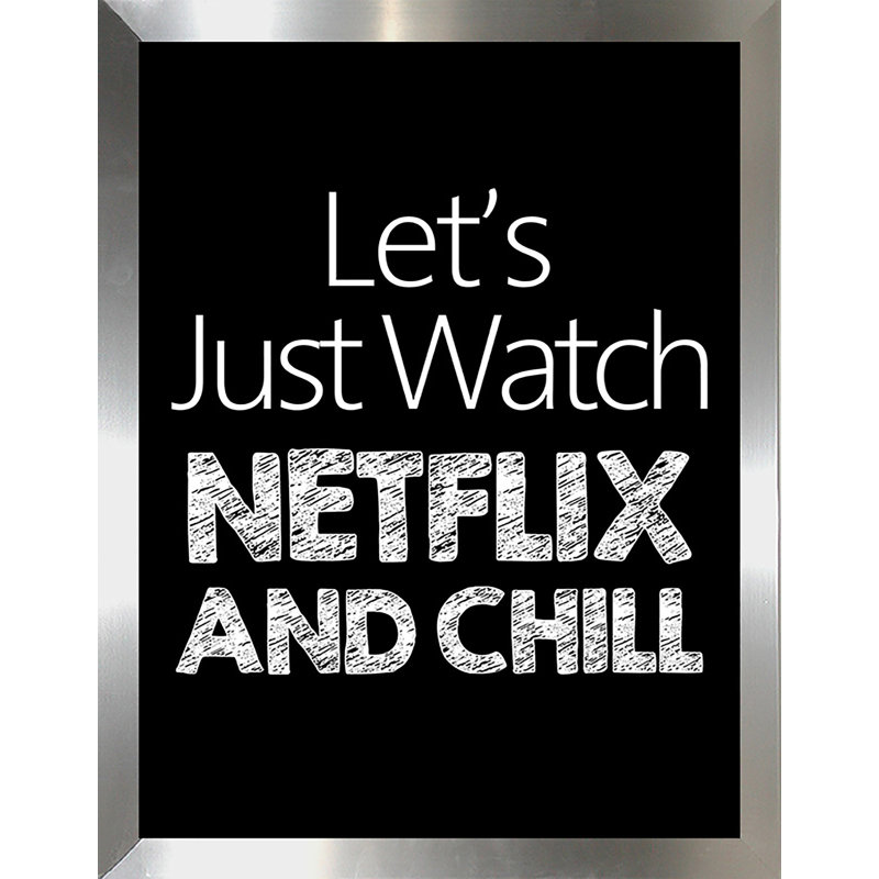 « netflix », art textuel encadré, H 37,5 po x l 25,5 po x P 1 po
