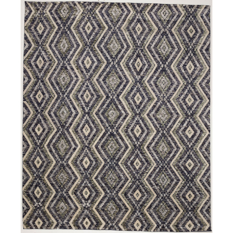 Hand Knotted Chevron Area Rug
