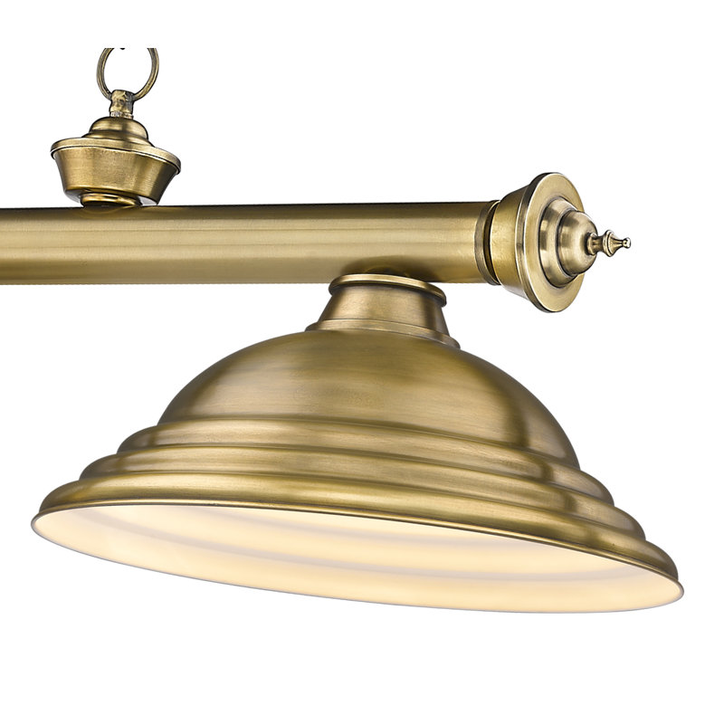 Billard 3 lumières Annaleisa, Plaqué bronze, Plaqué bronze