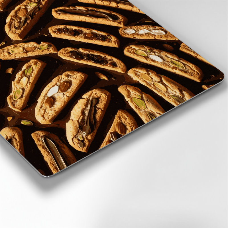 Desserts Biscotti, art mural en métal brun, H 16 po x l 16 po