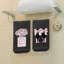 Ensemble de 2 serviettes de bain noires et roses pour salle de bain