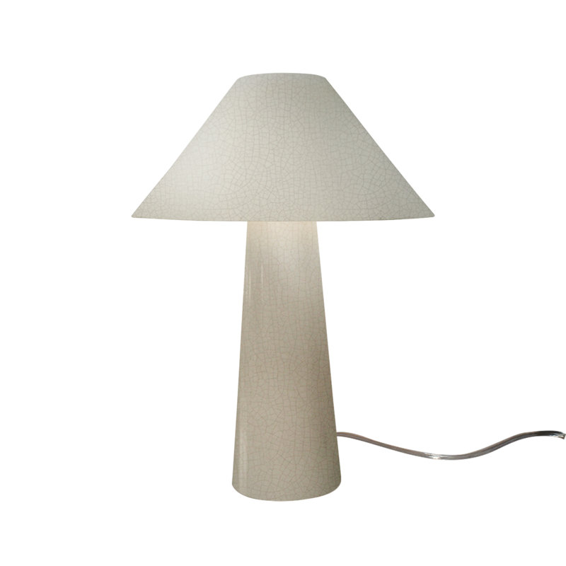 Lampe de table en céramique Caroldine, Craquelure vert céladon