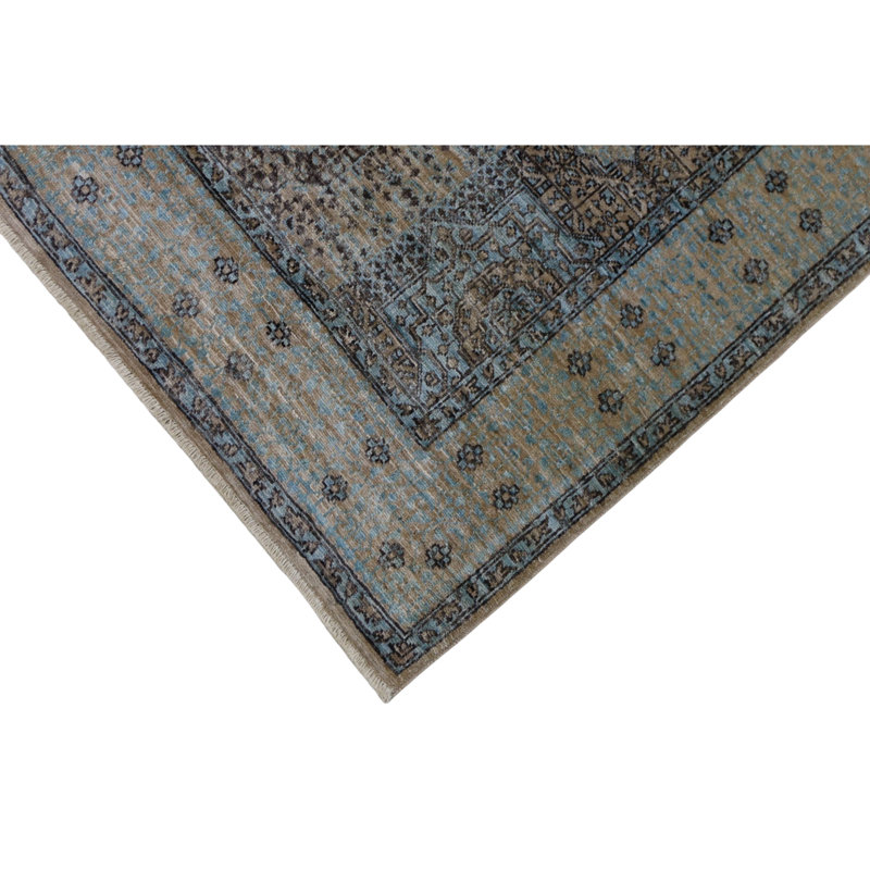 Hand Knotted Wool Area Rug in Beige