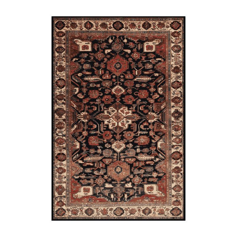 Tapis brun lavable à la machine, Rectangulaire 2 pi x 3 pi