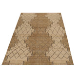Distressed Homage Hand Knotted Wool Geometric Area Rug