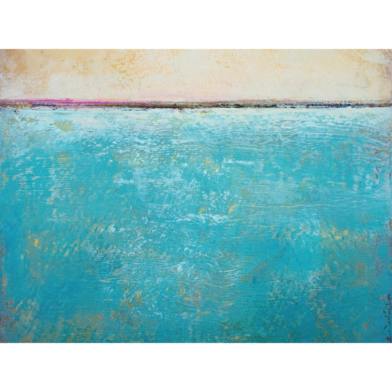 Shallow Harbor par Victoria Primicias - Peinture, Papier avec cadre noir, H 25,25 po x l 31,25 po
