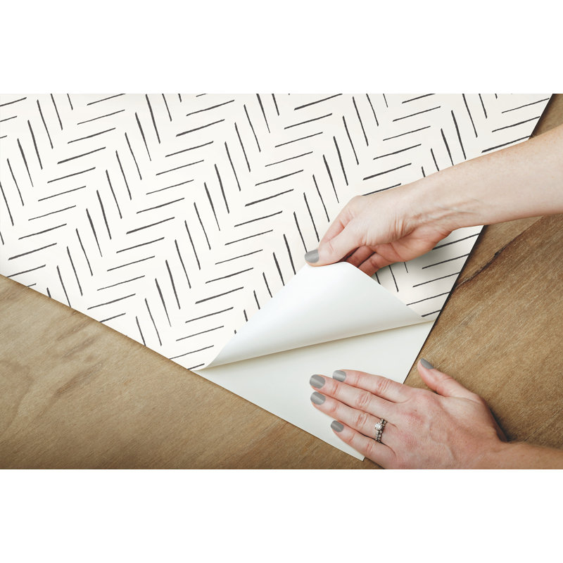 Papier peint adhésif Magnolia Home Pick-Up Sticks, Noir