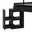 Corner Vanity Desk With Glass Top Charging Station Makeup Vanity Table With Storage Stool Extendable Pull-Out Cabinet-118231151