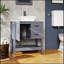 Ensemble de meuble-lavabo simple 30 po avec plateau en marbre et miroir Samid